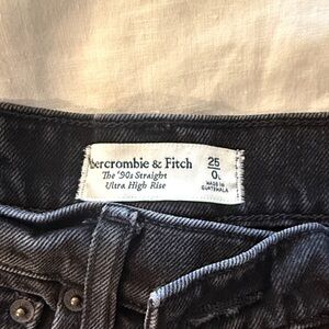 Abercrombie & Fitch Black '90s Straight Ultra High Rise Jeans